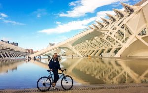 bike riding in the city of arts and sciences